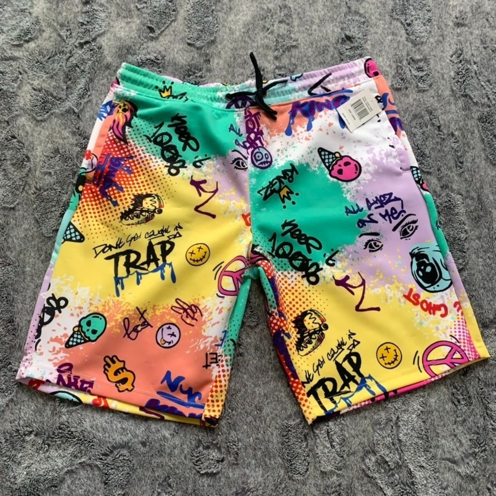 Fresh Prints Of Bel Air‎ Mens Shorts Size Large Pockets Drawstring NWT